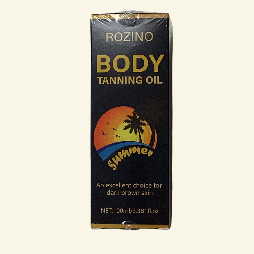 Rozino Body Tanning Oil for Dark Brown Skin 100ml 3.38fl oz New Sealed